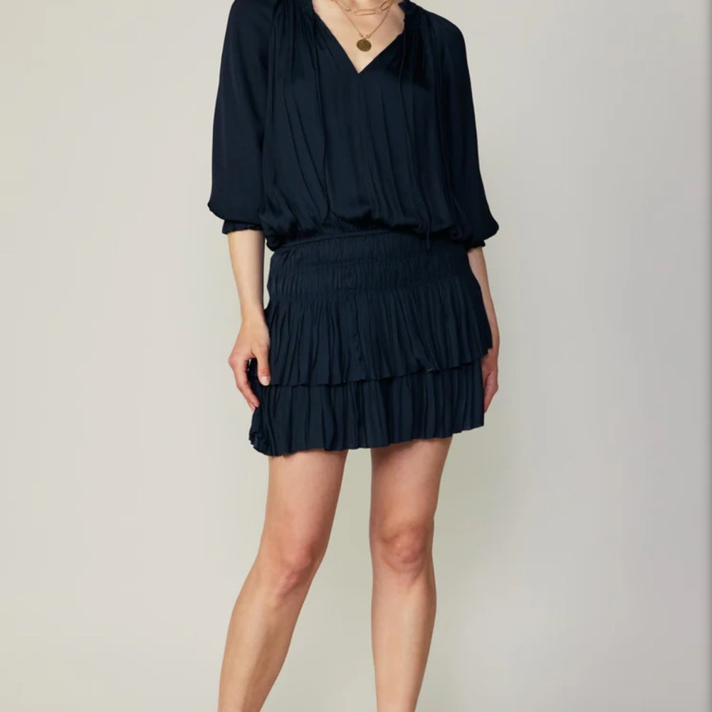 Chic Black Pleated Dress